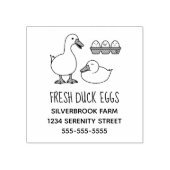 Fresh Duck Eggs Boerderij Adres 2 Rubberstempel (Afrduk)