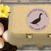 Fresh Duck Eggs Business Ronde Sticker