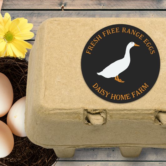 Fresh Duck Eggs Business Ronde Sticker
