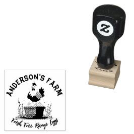 Fresh Eggs Custom Family Boerderij Hen Bloemenei Rubberstempel