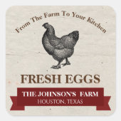 Fresh Eggs Custom Label Sticker (Voorkant)