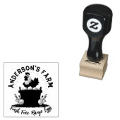 Fresh Eggs Custom Rustic Family Boerderij Egg Rubberstempel (Gestempeld)