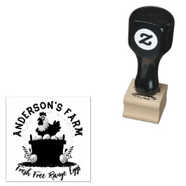 Fresh Eggs Custom Rustic Family Boerderij Egg Rubberstempel