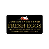FRESH EGGS karton verzending & adresetiketten Etiket (Voorkant)