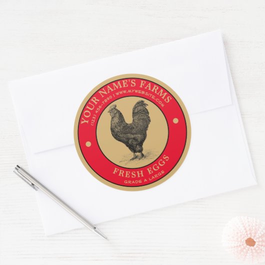 Fresh Eggs Label Sjabloon (Envelop)