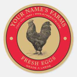  Fresh Eggs Label Sjabloon