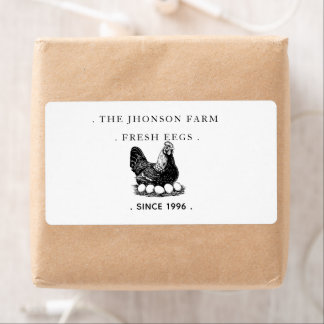 Fresh Eggs Your Name Chicken Hens Egg Etiket
