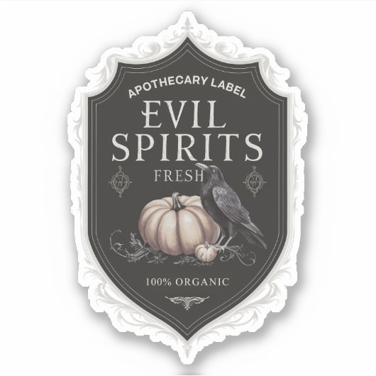 Fresh Evil Spirits Label Sticker (Voorkant)