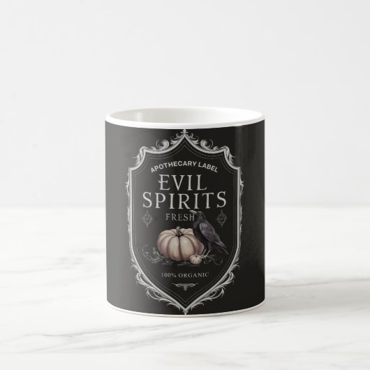 Fresh Evil Spirits Label Sticker Koffiemok (Center)