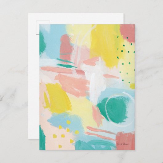 Fresh Face Abstract - Spring Colors Briefkaart (Voorkant / Achterkant)