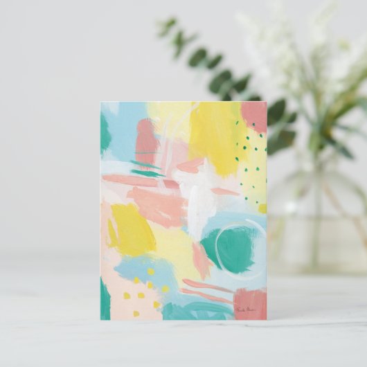 Fresh Face Abstract - Spring Colors Briefkaart (Staand voorkant)
