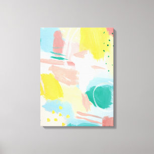 Fresh Face Abstract - Spring Colors Canvas Afdruk