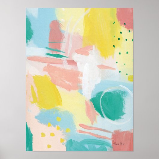 Fresh Face Abstract - Spring Colors Poster (Voorkant)