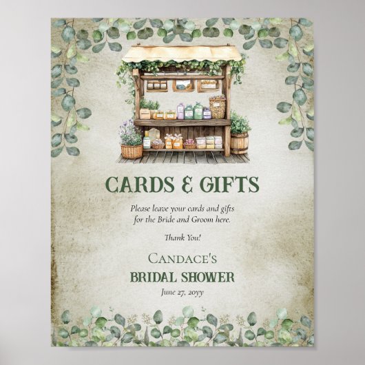 Fresh Farmer's Market Boerderij Stand Kaarten en g Poster (Voorkant)