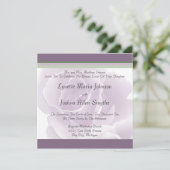 Fresh Floral Wedding Invitation Roos Kaart (Staand voorkant)