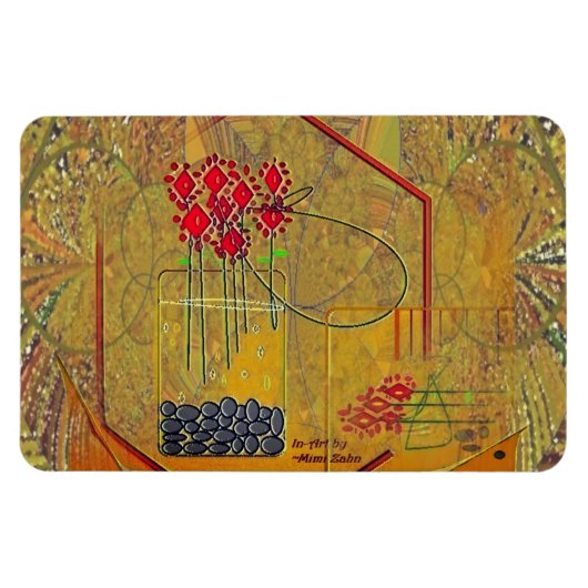 "Fresh Flowers Always Make My Day" Magnet Magneet (Horizontaal)