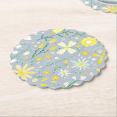 Fresh Flowers Botanical Kartonnen Onderzetters (Gekanteld)