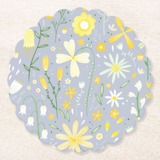 Fresh Flowers Botanical Kartonnen Onderzetters (Voorkant)