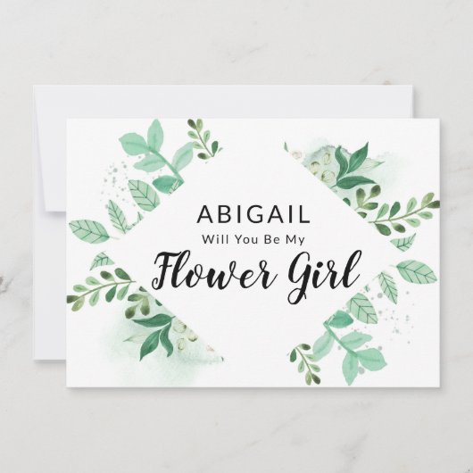 Fresh Foliage Botanical Bloemenmeisje proposal Kaa (Voorkant)