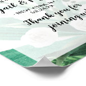 Fresh Foliage Botanical Mint Weddenschap Welkomstt Poster (Hoek)