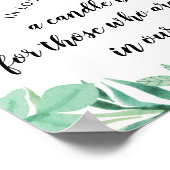 Fresh Foliage Mint in Loving Memory Wedding Sign Poster (Hoek)