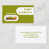 Fresh Fruit Capsule Voedingsdeskundige Groene Gele Visitekaartje (Voorkant / Achterkant)