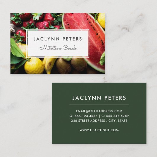 Fresh Fruit Health Field Visitekaartje (Voorkant / Achterkant)