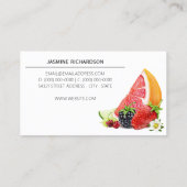 Fresh Fruit Nutrition Visitekaartje (Achterkant)