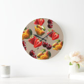 Fresh Fruit Pattern – Strawberry, Cherry & Mango A Grote Klok (Huis)