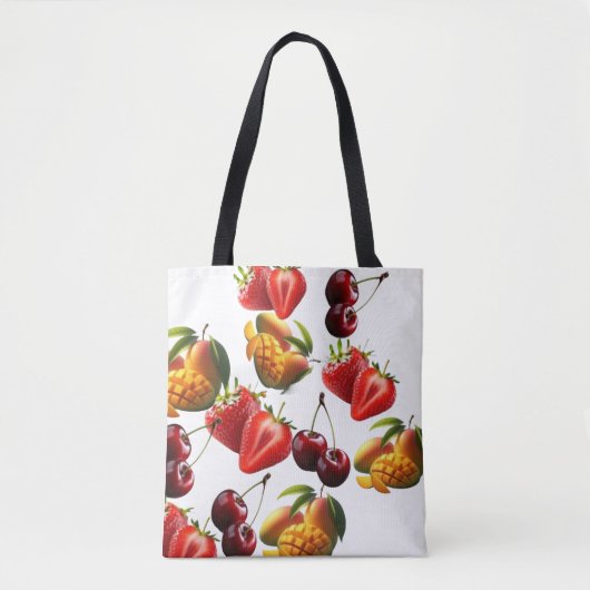 Fresh Fruit Pattern – Strawberry, Cherry & Mango A Tote Bag (Voorkant)