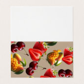Fresh Fruit Pattern – Strawberry, Cherry & Mango A Visitekaartje (Buitenkant ongevouwen)