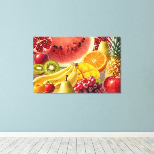 Fresh Fruits Canvas Wall Art Afdruk (Insitu (Houten vloer))