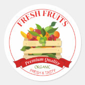 Fresh Fruits Label Sticker (Voorkant)