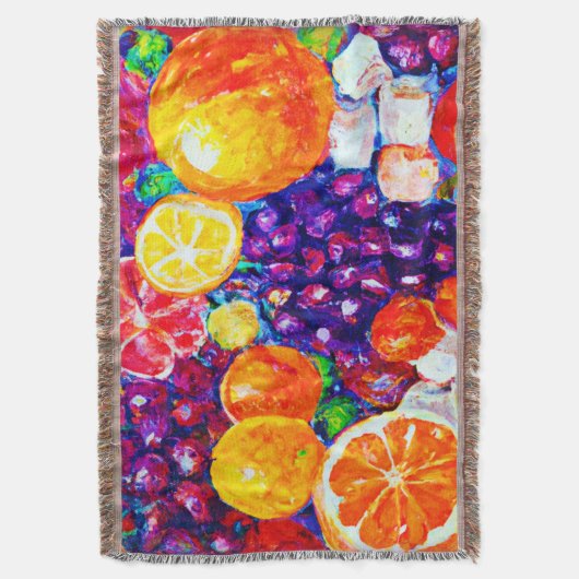 "Fresh Fruits Pattern" Schudkunst: Nu kopen Deken (Voorkant Verticaal)