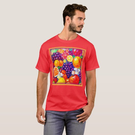 "Fresh Fruits Pattern" Schudkunst: Nu kopen T-shirt (Voorkant volledig)