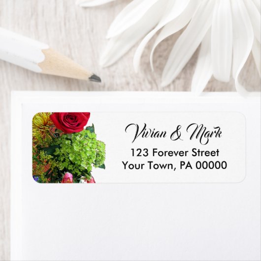 Fresh Garden Bouquet Return Address Labels (Insitu)
