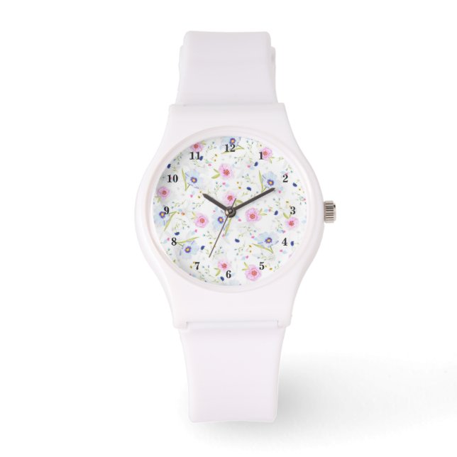 Fresh Garden Flowers Watch Horloge (Voorkant)