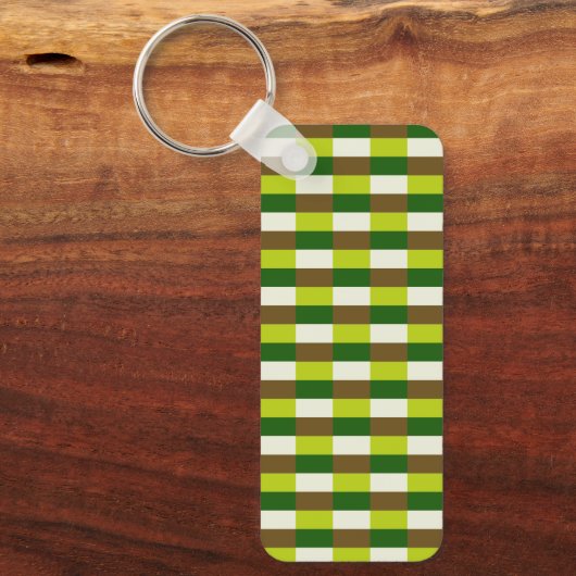 Fresh Grass Color Scheme in Blocks Sleutelhanger (Voorkant)