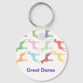 Fresh Great Dane Pattern Sleutelhanger (Voorkant)