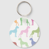 Fresh Great Dane Pattern Sleutelhanger (Achterkant)