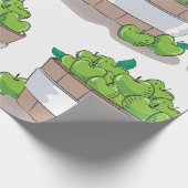 Fresh Green Apple Harvest Barrel Granny Smith Cadeaupapier (Hoek)