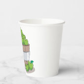 Fresh Green Apple Harvest Barrel Granny Smith Papieren Bekers (Links)