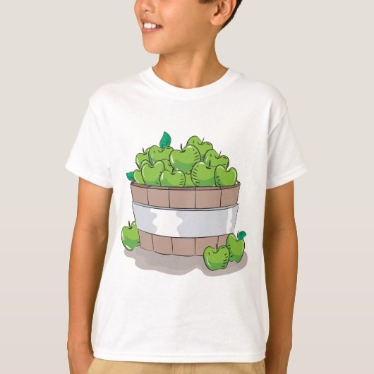 Fresh Green Apple Harvest Barrel Granny Smith T-shirt (Voorkant)