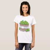 Fresh Green Apple Harvest Barrel Granny Smith T-shirt (Voorkant volledig)