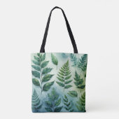 Fresh Green Fern Botanisch Tas (Achterkant)