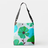 Fresh Green Floral Modern Tote Bag (Achterkant)