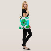 Fresh Green Floral Modern Tote Bag (Op model)