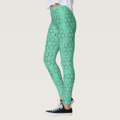 Fresh Green Honey Bee Hive Patroon Leggings (Links)