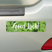 Fresh green shamrock good luck bumper stickers (Op auto)