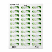 Fresh Green Tropical Leaves Retour Adreslabel Etiket (Full Sheet)
